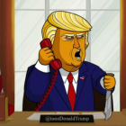 El Donald Trump animado en uno de los sketches habituales en el late night show de Stephen Colbert en la CBS.-SHOWTIME (SHOWTIME)