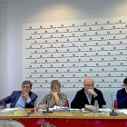 Pilar Vicente, Agapito Hernández, Teresa López, Salvador Arpa y Héctor Gallego, ayer en la comisión.-S. G. C.