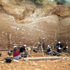 Zona de excavaciones de la Gran Dolina en la Sierra de Atapuerca (Burgos)-Ical