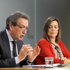 El vicepresidente, José Antonio de Santiago-Juárez, con la portavoz y consejera de Agricultura, Milagros Marcos.-ICAL