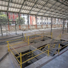 Estado de las obras de rehabilitación del mercado del Val el pasado mes de julio.-P. Requejo