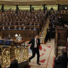 Pedro Sánchez, durante el debate de investidura en el Congreso de los Diputados.-JOSÉ LUIS ROCA