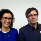 Carles Puigdemont y Marta Rovira se han reunido en Bruselas.-EL PERIÓDICO
