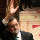 Rajoy, en el hemiciclo, tras el debate de la sesión matutina.-EFE / JJ GUILLEN