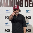 Andrew Lincoln, actor que encarna al personaje de Rick Grimes en la serie de la Fox 'The walking dead', en la presentación en Madrid de la conocida producción de terror.-Rafael Navarro