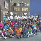 Los niños de la orquesta ‘In Crescendo’ durante su actuación en el Hospital Río Hortega.-ICAL