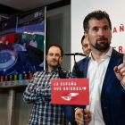 Alegría del secretario general del PSOECYL, Luis Tudanca por el resultado de las elecciones generales-ICAL
