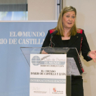 La consejera de Economía y Hacienda, Pilar del Olmo, clausura el Foro sobre Internacionalización del Club de Prensa de El Mundo Diario de Castilla y León-Ical