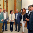 María Sánchez se reúne con los alcaldes de Arroyo de la Encomienda, La Cistérniga, Laguna de Duero, Zaratán y Simancas.-E.M.