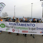 Manifestación de trabajadores de Auvasa.-ICAL