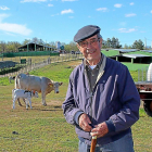 El profesor brasileño Luiz Carlos Pinheiro en la explotación de Mombuey (Zamora) donde se desarrolla el método del pastoreo racional. / m.c.-M.C.