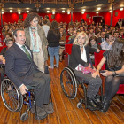 Los premiados Ignacio Tremiño y Belén Casado, durante la gala de aniversario del BSR Valladolid-Miguel Ángel Santos