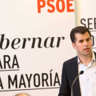 El secretario general del PSCyL y candidato a la Presidencia de la Junta de Castilla y León, Luis Tudanca, participa en el foro del partido-Ical