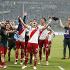 Jugadores de River celebran el pase-AP