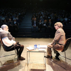 Un momento de la representación de ‘Entrevista a Cervantes’.-ICAL