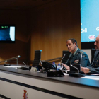 Un momento de la rueda de prensa celebrada en  Madrid donde la Guardia Civil da detalles de la investigación.-SERGIO GONZÁLEZ