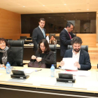 Representantes de diferentes grupos parlamentarios, en la Sesión Extraordinaria de la Comisión de Investigación sobre el Hospital de Burgos.-ICAL