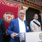 El presidente de la Diputación Provincial de Valladolid, Jesús Julio Carnero, acompañado de su equipo de Gobierno presenta el balance de un año de Gobierno de la institución-ICAL