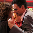 Irene Lozano y Pedro Sánchez, durante un acto del PSOE el  pasado noviembre.-JOSÉ LUIS ROCA