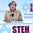 Merkel, en su discurso de ayer en la Puerta de Brandeburgo.-J. M. FRAU / BERLÍN