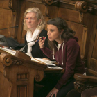 El juez absuelve a las regidoras de la CUP por Barcelona Rovira y Lecha de un delito leve de lesiones durante una protesta frente a la Ciudad de la Justicia.-JOAN CORTADELLAS