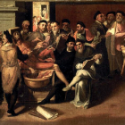 ‘Lezione di anatomia per artisti’, óleo sobre lienzo de Bartolomeo Passarotti, del siglo XVI, procedente de la Galleria Borghese.-EM