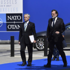 Rajoy llega a la sede de la OTAN, en Bruselas.-Geert Vanden Wijngaert / AP