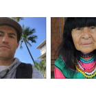 El canadiense Sebastián Paul Woodroffe y la líder indígena peruana Olivia Arévalo.-EL PERIÓDICO