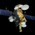 Imagen del nuevo satélite de comunicaciones SES-14, con las placas solares que le permiten energía eléctrica para su funcionamiento.-EL PERIÓDICO