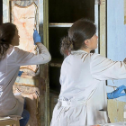 El taller busca que los estudiantes pongan en práctica las técnicas aprendidas en Restauración y Conservación para «devolver la funcionalidad» de los bienes.-PABLO REQUEJO