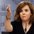 La vicepresidenta del Gobierno, Soraya Sáenz de Santamaría.-Foto: JUAN MANUEL PRATS