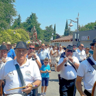 Procesión dedicada a San Cristóbal, ayer en Boecillo.-EL MUNDO