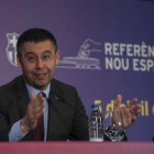 Josep María Bartomeu, en una rueda de prensa.-Foto: JORDI COTRINA