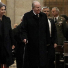 Juan Carlos y Sofía, el pasado día 3 en San Lorenzo de El Escorial.-BALLESTEROS