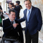 El consejero de Educación, Juan José Mateos, y el presidente del Cermi, Francisco Sardón-Ical