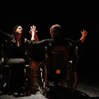 La bailaora María Pagés, en la obra 'No dejes que Termine el Día', un proyecto en el que su compañía se entremezcla con Paladio Arte, un grupo de teatro segoviano para personas con discapacidad-Ical