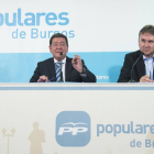 Comité ejecutivo del Partido Popular de Burgos presidido por el presidente provincial, César Rico, y el secretario provincial, Javier Lacalle-Ical