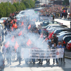 Imagen de la multitudinaria manifestación en Ponferrada.-ICAL