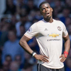 Pogba en la derrota del United ante el Everton (4-0).-EL PERIÓDICO