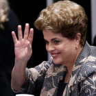 Dilma Rousseff acude a la última sesión de debate previa a la decisión del Senado de destituirla o no como presidenta del Brasil.-REUTERS / UESLEI MARCELINO