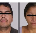 La pareja, identificada con los nombres de Juan Carlos N y Patricia N, fue detenida el viernes pasado cuando caminaban con un coche de bebé con el cadáver de una mujer.-FISCALÍA DE MÉXICO