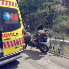 Estado en el que quedó la bicicleta tras el accidente.-EL MUNDO