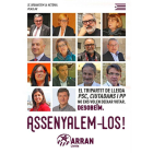 Cartel de Arran contra concejales de Lleida de PSC, Ciutadans y PPC.-EL PERIÓDICO