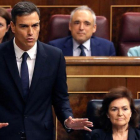 El presidente del Gobierno durante su intervención en la sesión de control.-BALLESTEROS (EFE)