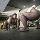 Luchadores de sumo, en Barcelona.-JOAN CORTADELLAS