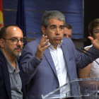 Francesc Homs y otros diputados de CDC, durante la rueda de prensa que ofrecieron en el Congreso el pasado 18 de julio.-DAVID CASTRO