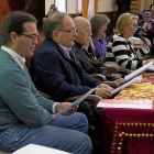 Blázquez, en el centro, preside la Asamblea Diocesana de Cáritas-E.M.