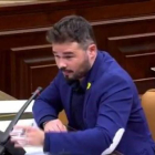 Captura de vídeo de la intervención de Rufián.-