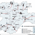 Los radares que más multan-Elaboración propia El Mundo Diario de Castilla y León