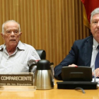 El extesorero del PP, Rosendo Naseiro, en la comisión de investigación sobre las finanzas conservadoras.-JUAN MANUEL PRATS